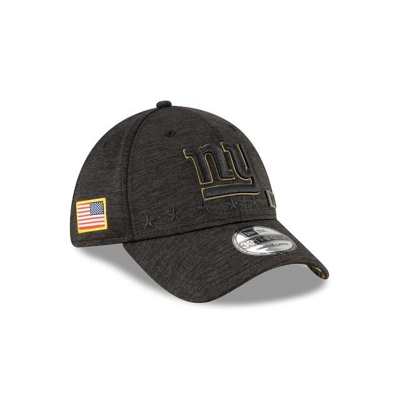 Black New York Giants Hat - New Era NFL Salute To Service 39THIRTY Stretch Fit Caps USA6792531